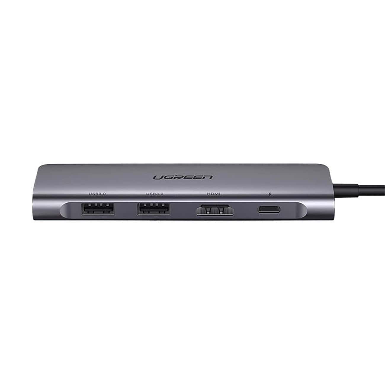 Hub USB-C UGREEN CM195 (15214), 2 x USB-A 3.0 - 1 x USB-C - 1 x HDMI - 1 x SD - 1 x microSD, Szürke