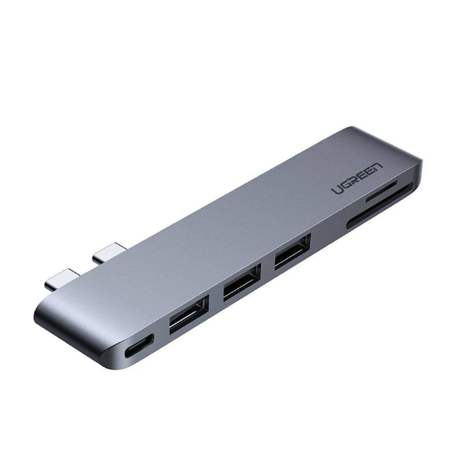 UGREEN CM251 USB-C hub Apple MacBook Pro / Air készülékhez, 3 x USB-A 3.0 - 1 x USB-C - 1 x SD - 1 x microSD, Szürke