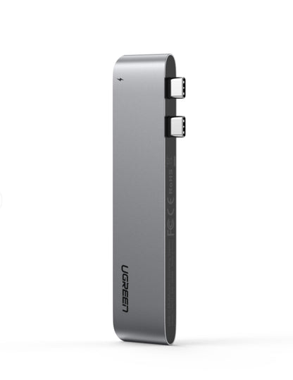 UGREEN CM251 USB-C hub Apple MacBook Pro / Air készülékhez, 3 x USB-A 3.0 - 1 x USB-C - 1 x SD - 1 x microSD, Szürke