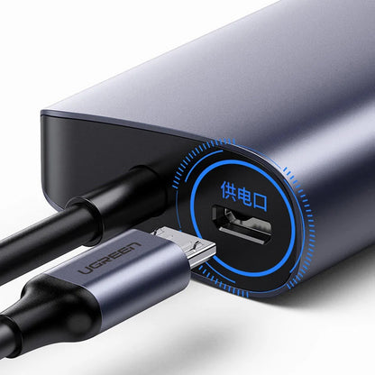 UGREEN CM252 USB-C Hub, 3 x USB-A 3.0 - 1 x USB-C - RJ45, Szürke