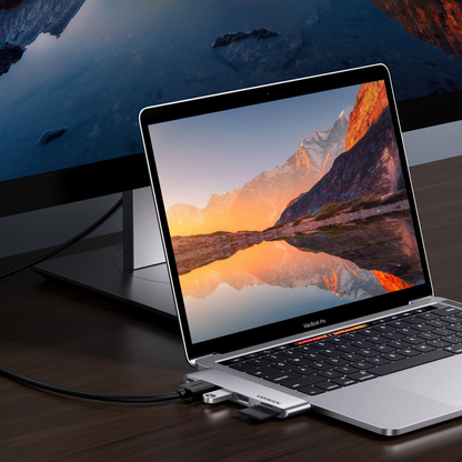 UGREEN CM380 USB-C hub (80856) Apple MacBook Pro / Air sorozathoz, 2 x USB-A 3.0 - 1 x USB-C - 1 x HDMI - 1 x SD - 1 x microSD