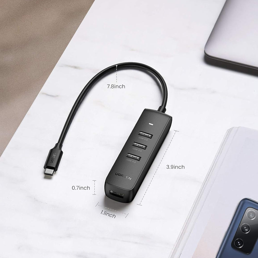 UGREEN CM416 USB-C Hub (10916), 4 x USB-A 3.0, Black
