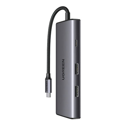 Hub USB-C UGREEN CM498 (15531), 2 x USB-A 3.2 - 2 x USB-C - 1 x HDMI - 1 x SD - 1 x microSD, Szürke