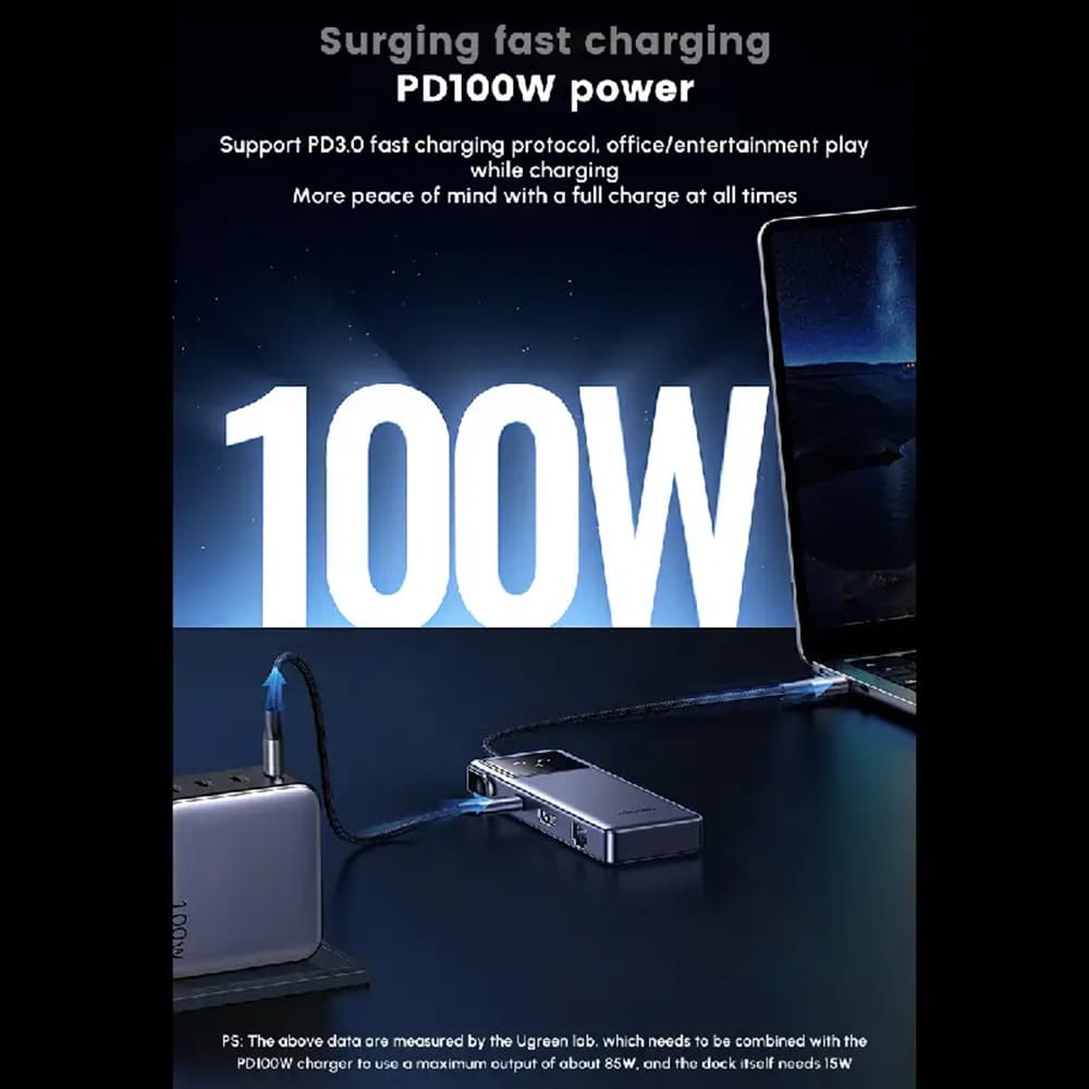 Hub USB-C UGREEN CM888 (45155) Uno, 6in1, Szürke