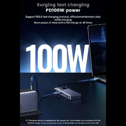 Hub USB-C UGREEN CM888 (45155) Uno, 6in1, Szürke