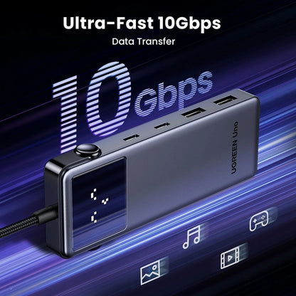 UGREEN Uno USB-C Hub (75177), 2 x USB-A 3.2 - 3 x USB-C - 1 x HDMI, Gray