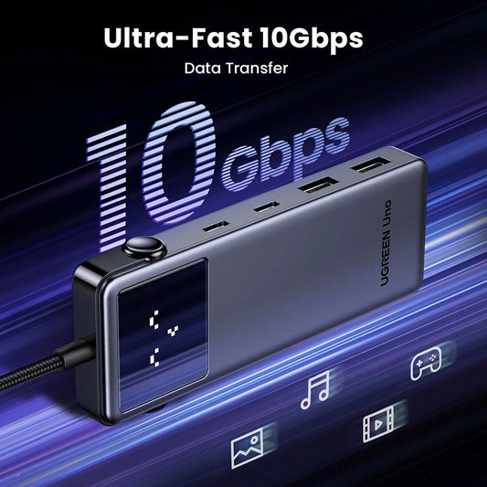 UGREEN Uno USB-C hub (75177), 2 x USB-A 3.2 - 3 x USB-C - 1 x HDMI, Szürke