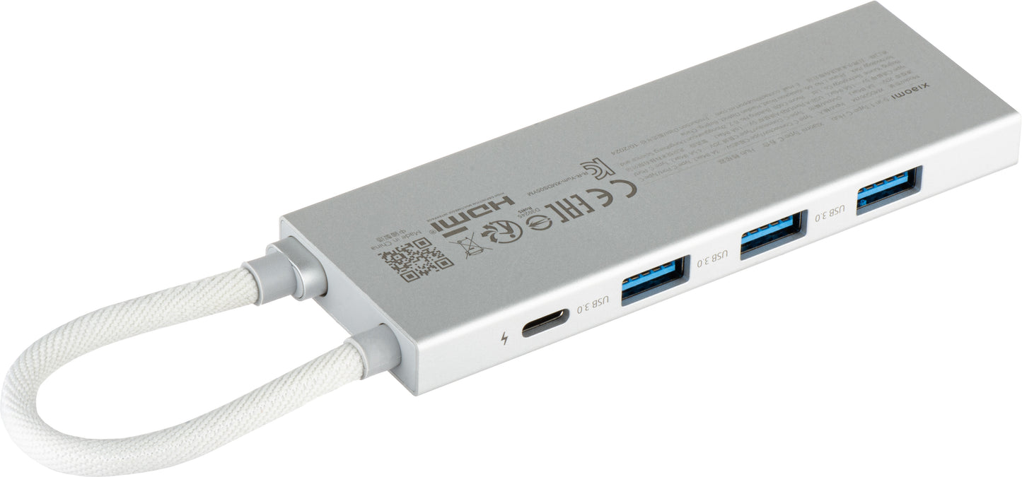Xiaomi USB-C Hub, 3 x USB-A 3.0 - 1 x USB-C - 1 x HDMI, Fehér BHR8804GL