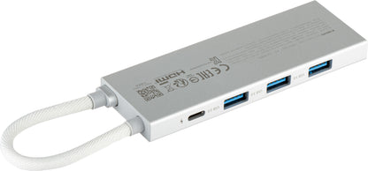 Xiaomi USB-C Hub, 3 x USB-A 3.0 - 1 x USB-C - 1 x HDMI, Fehér BHR8804GL
