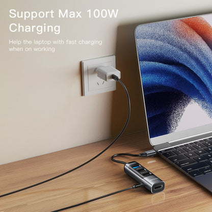 USB-C Yesido HB22, 5in1, Szürke Hub