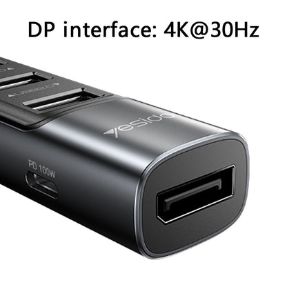 USB-C Hub Yesido HB23, 5 az 1-ben, Szürke