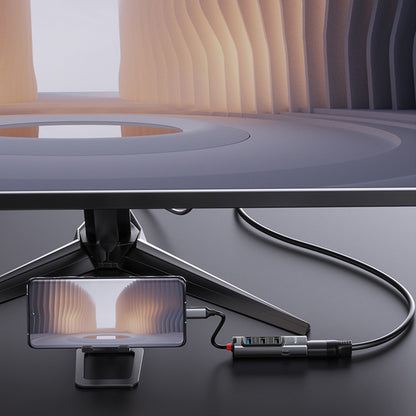 USB-C Hub Yesido HB23, 5 az 1-ben, Szürke