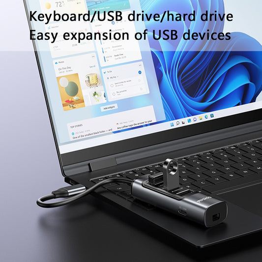 USB-C Yesido HB24, 5in1, Szürke Hub