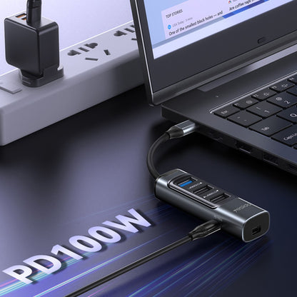 USB-C Yesido HB24, 5in1, Szürke Hub