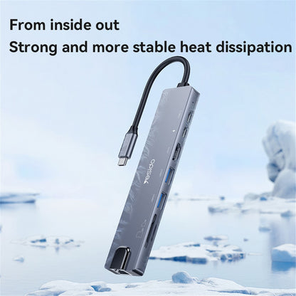 USB-C Yesido HB27, 8 az 1-ben, Szürke