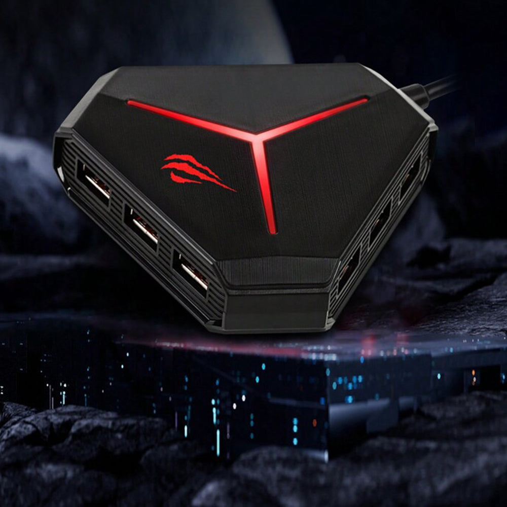 Hub USB HAVIT H95, 10in1, Fekete