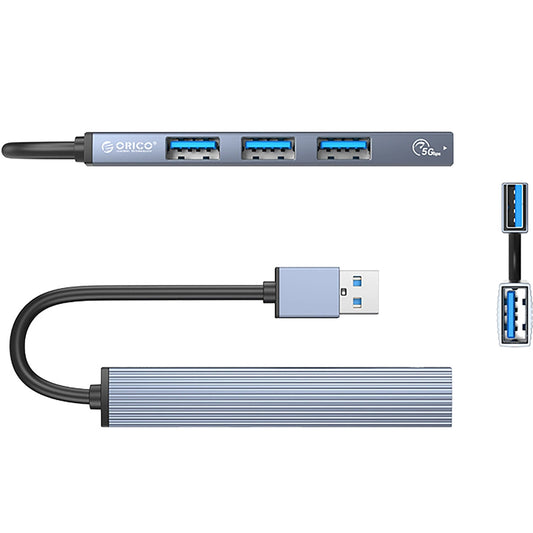 Orico AH-A13 USB hub, 1 x USB-A 3.0 - 3 x USB-A, Szürke