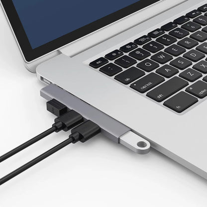 Techsuit H14 ZenithDock USB hub, 4in1, Szürke