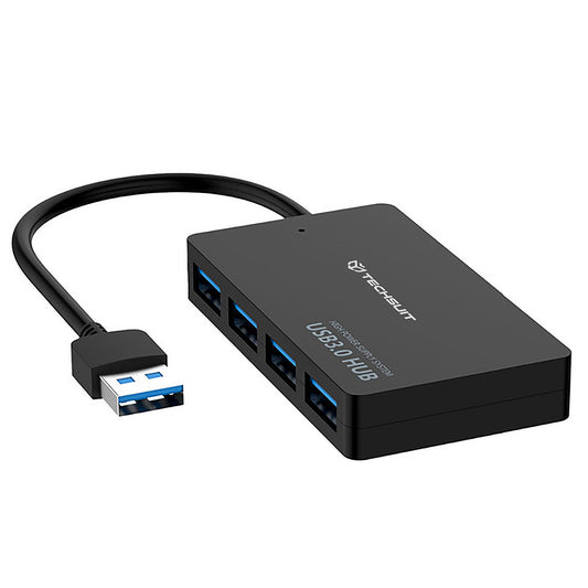 USB Hub Techsuit H15 QuantumNode, 4in1, Fekete