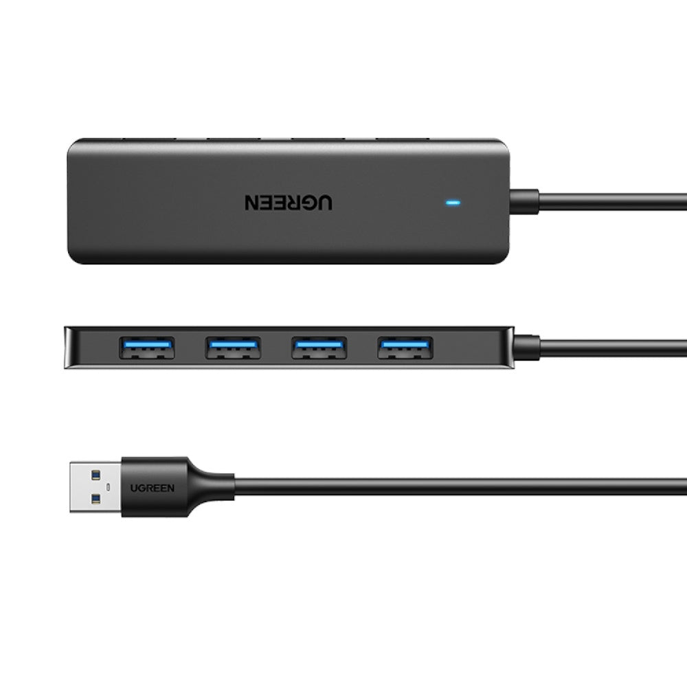 UGREEN CM219 (25851) USB hub, 4 x USB-A 3.0, Fekete