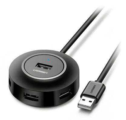 USB hub UGREEN CR106, 4 x USB-A, 1m, fekete