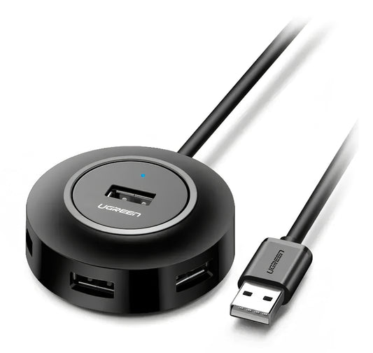 USB hub UGREEN CR106, 4 x USB-A, 1m, fekete