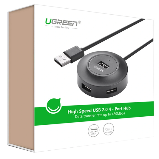 USB hub UGREEN CR106, 4 x USB-A, 1m, fekete