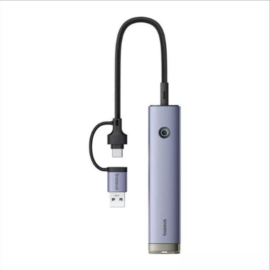 USB / USB-C Baseus UltraJoy hub, 3 x USB-A 3.0 - 1 x USB-C - 1 x RJ45, szürke B0005280B811-14