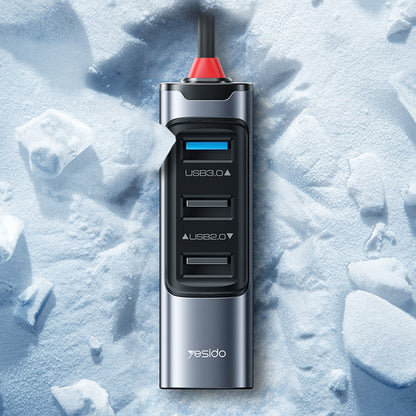 USB / USB-C Yesido HB20, 5 az 1-ben, Szürke