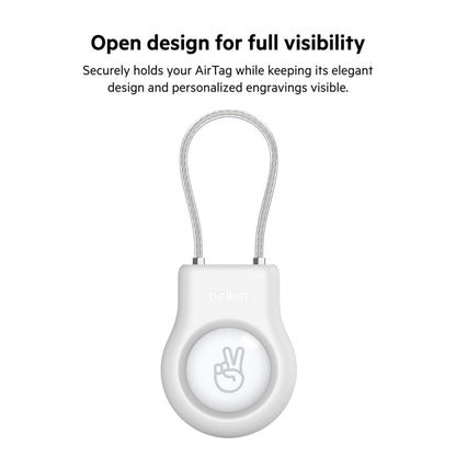 Belkin Wire Cable tok Apple AirTag-hoz, fehér MSC009btWH