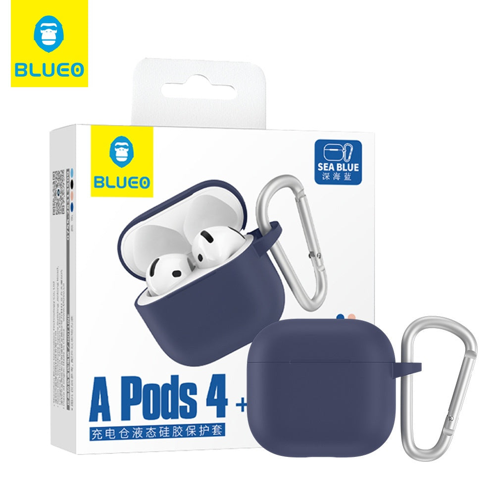 Blueo Liquid Case for Apple AirPods 4, Navy Blue