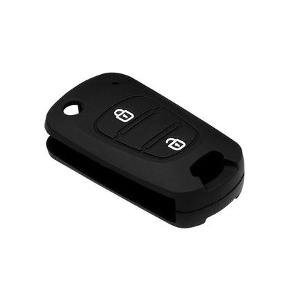 Techsuit autókulcs tok 2003.04 Hyundai Elantra / Kia Picanto, fekete