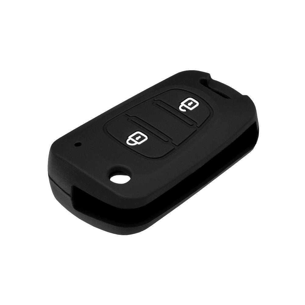 Techsuit autókulcs tok 2003.04 Hyundai Elantra / Kia Picanto, fekete