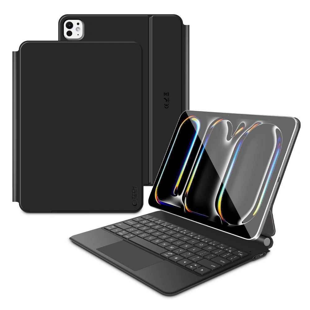 Billentyűzetes tok az Apple iPad Pro 11 (2025) / (2024) számára, Tech-Protect, SmartCase Magnetic, Fekete