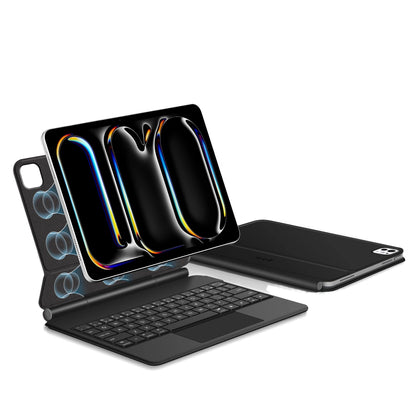 Billentyűzetes tok az Apple iPad Pro 11 (2025) / (2024) számára, Tech-Protect, SmartCase Magnetic, Fekete