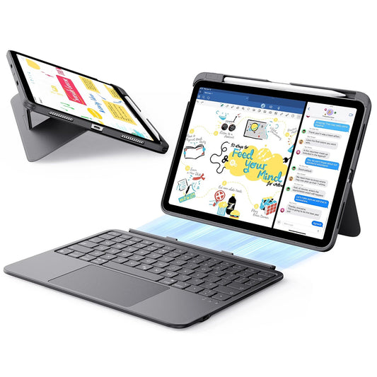 Billentyűzetes tok Apple iPad Air 11 (2026) / iPad Air 11 (2025) / Air 11 (2024) / Air (2022) / Air (2020) számára, ESR, Flex, Szürke