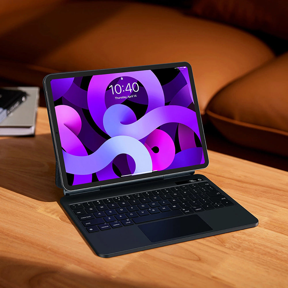 Billentyűzetes tok Apple iPad Air (2022) / Air (2020) / Pro 11 (2018) készülékhez, Baseus, Brilliance with Digital Display, Szürke