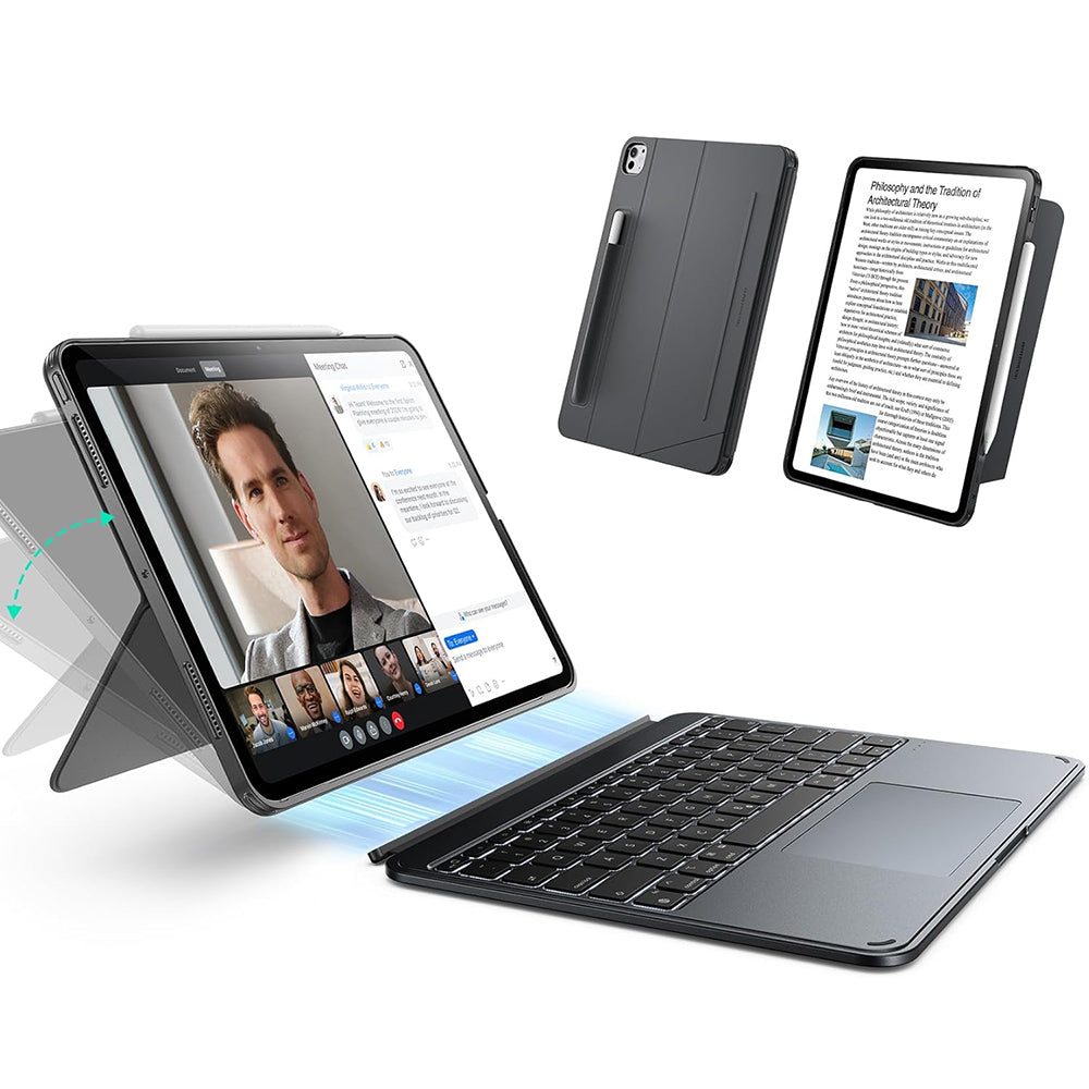 Tokkal ellátott tok az Apple iPad Pro 11-hez (2024), ESR, Shift, Szürke