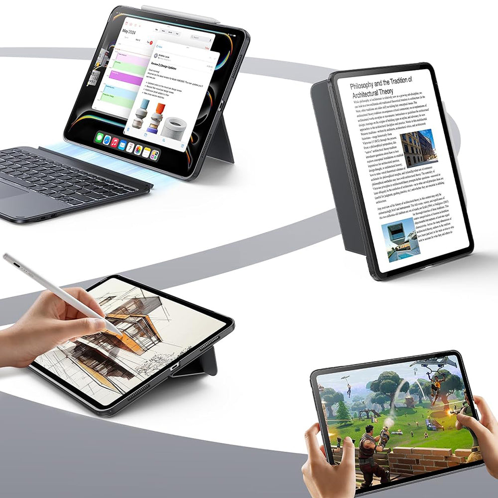 Tokkal ellátott tok az Apple iPad Pro 11-hez (2024), ESR, Shift, Szürke