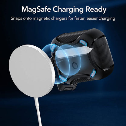 ESR Cyber Armor Tough tok Apple AirPods Pro sorozathoz, Fekete