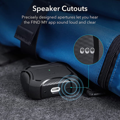 ESR Cyber Armor Tough tok Apple AirPods Pro sorozathoz, Fekete