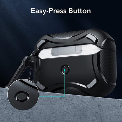 ESR Cyber Armor Tough tok Apple AirPods Pro sorozathoz, Fekete