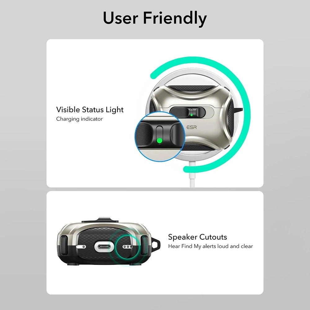ESR Cyber FlickLock tok Apple AirPods Pro 3-hoz, Szürke