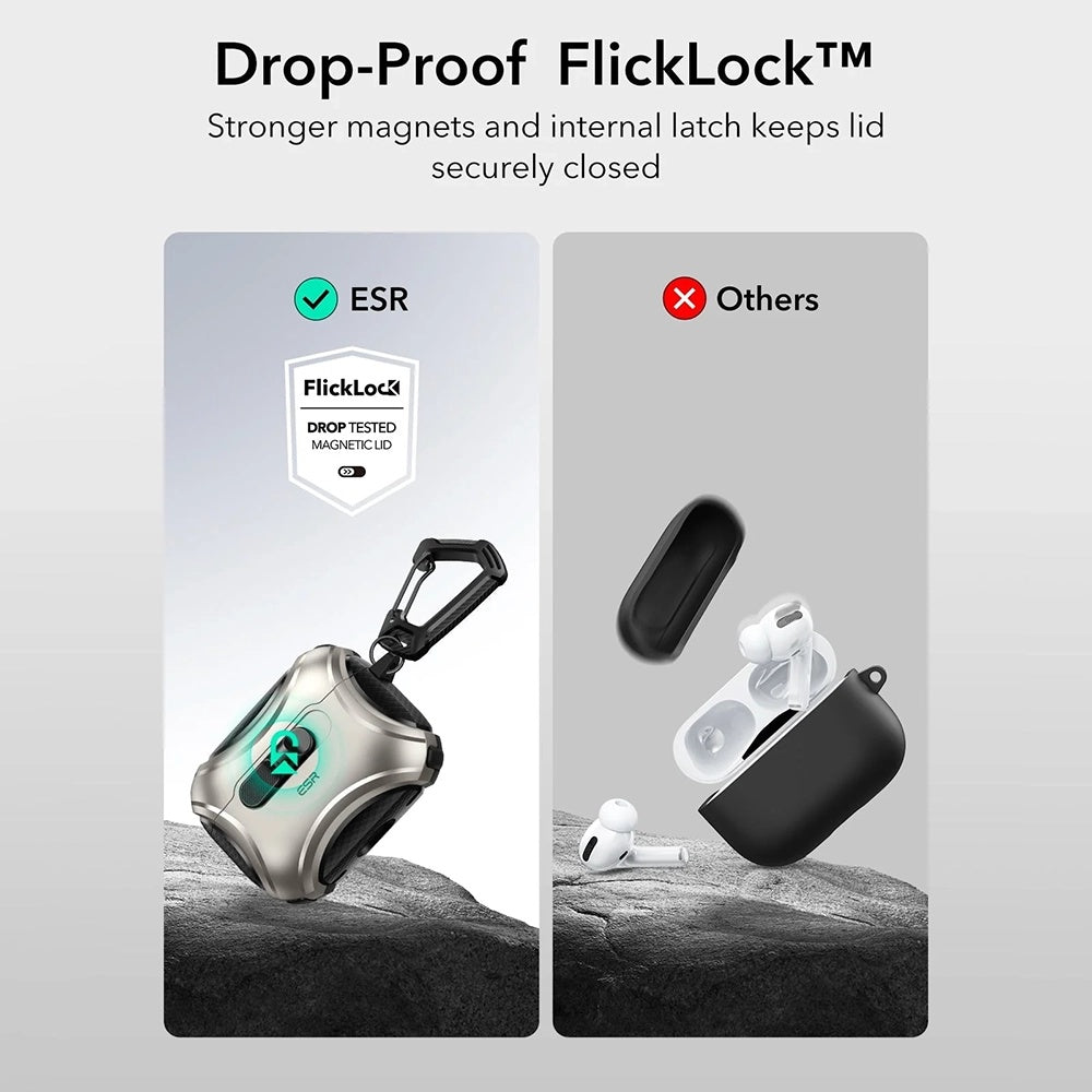 ESR Cyber FlickLock tok Apple AirPods Pro 3-hoz, Szürke