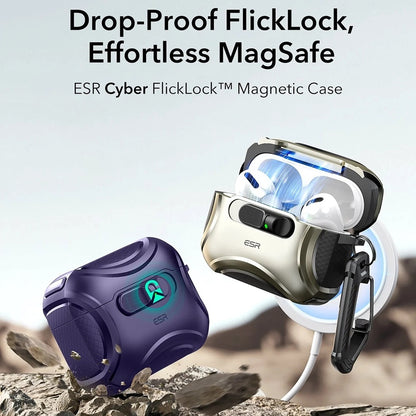 ESR Cyber FlickLock tok Apple AirPods Pro 3-hoz, Lila