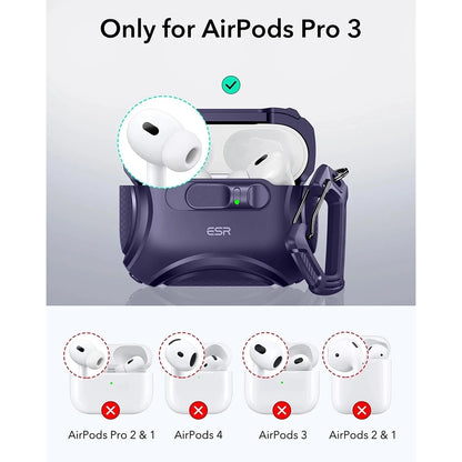 ESR Cyber FlickLock tok Apple AirPods Pro 3-hoz, Lila
