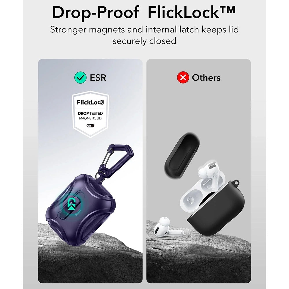 ESR Cyber FlickLock tok Apple AirPods Pro 3-hoz, Lila