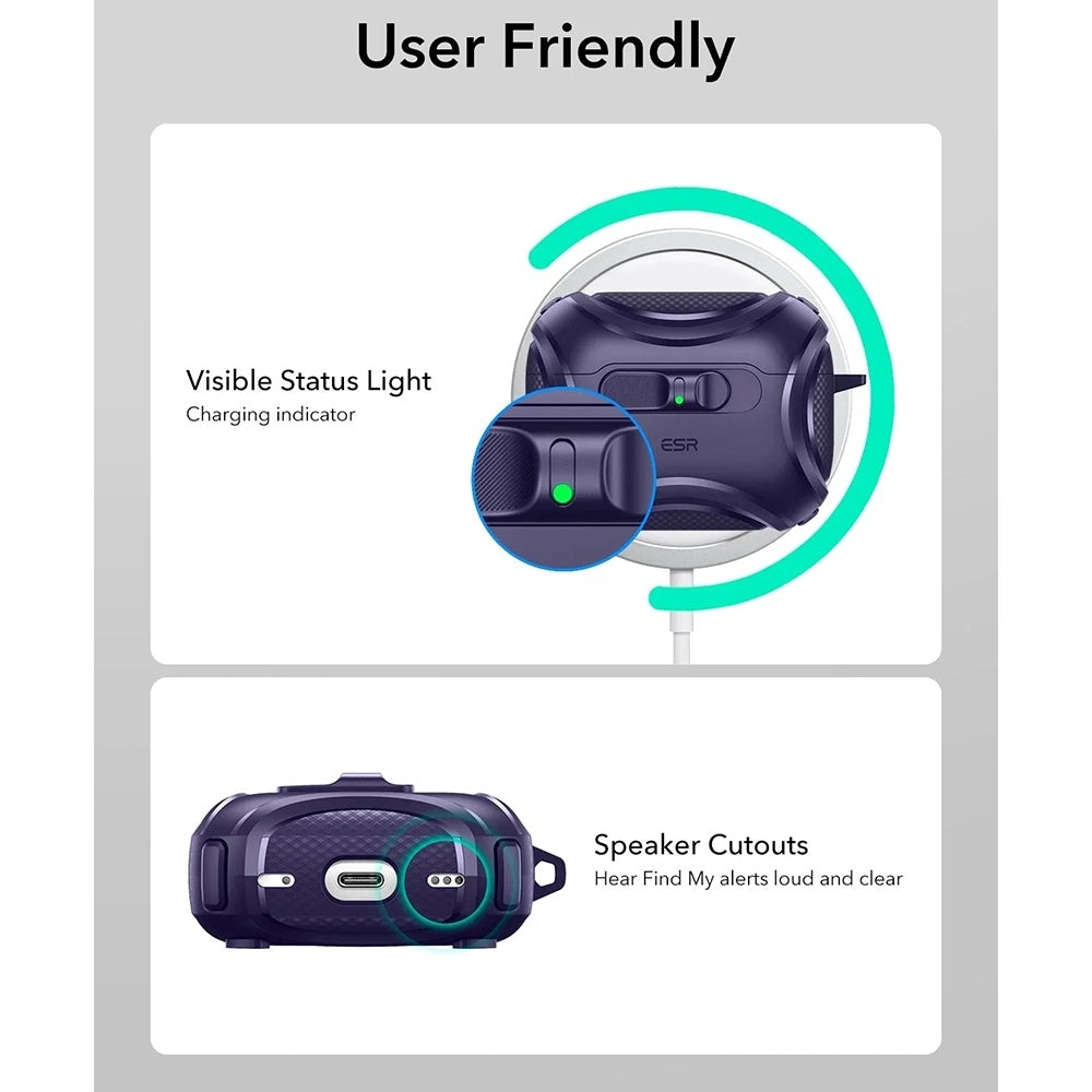 ESR Cyber FlickLock tok Apple AirPods Pro 3-hoz, Lila