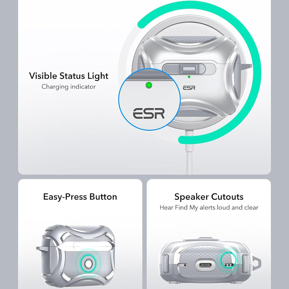 ESR Cyber tok Apple AirPods Pro sorozathoz, Szürke