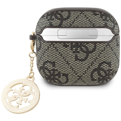 Guess 4G Strass Charm tok Apple AirPods 4-hez, Barna